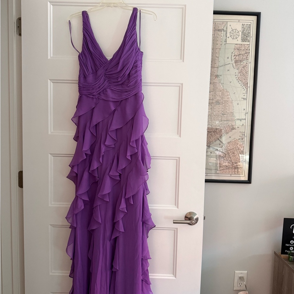 Badgley Mischka Vibrant Purple Maxi Dress
